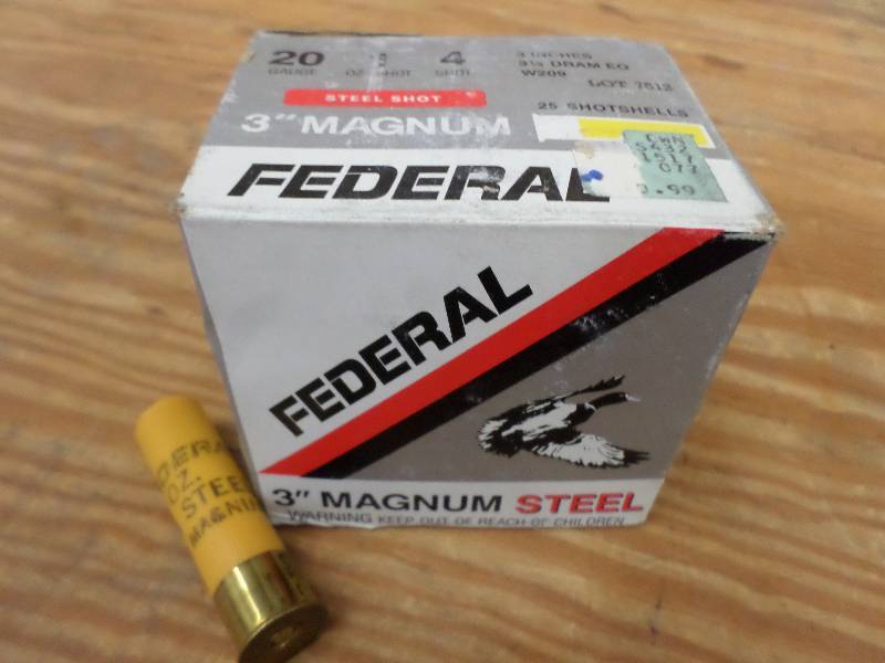 (25) Federal 20-Gauge 3 Magnum #4 ...