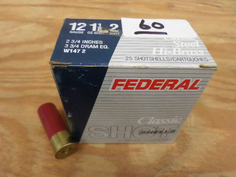 (25) Federal 12-Gauge #2 Steel Shot...