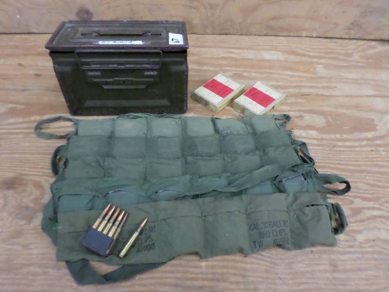 Ammo Box With M1-Garrand Ammo (29)...
