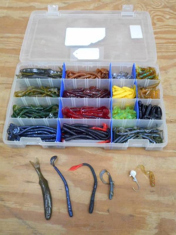 Tackle Box Full Of Assorted Rubber ...