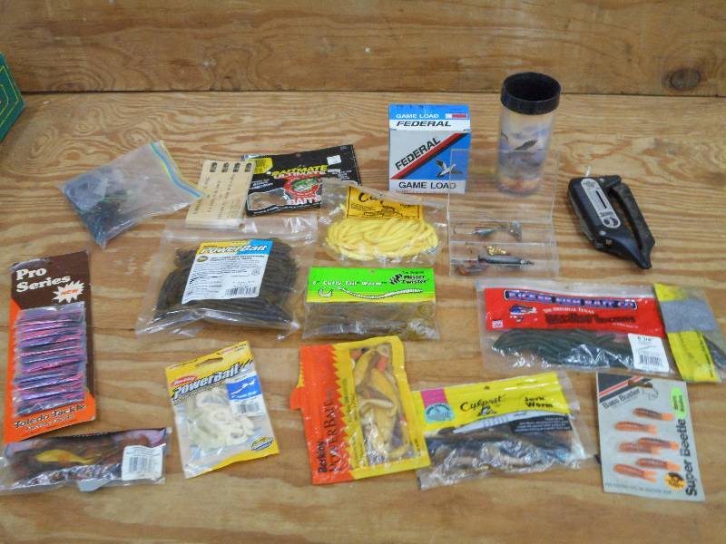 Box Of Assorted Rubber Baits, Scale...