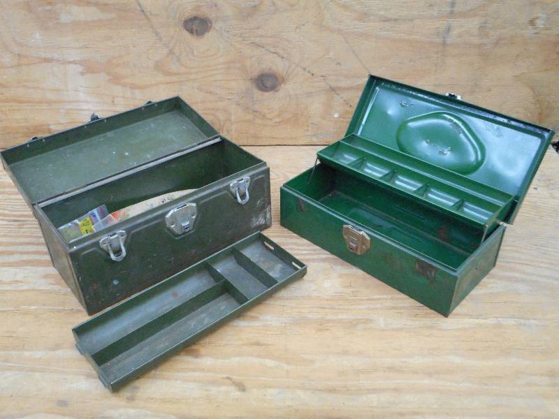 (2) Vintage Steel Tackle Boxes ...