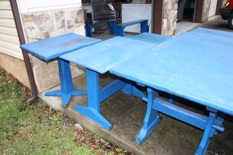 Lot of tables and benches