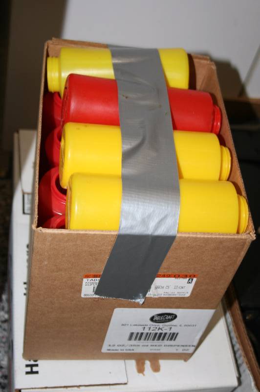 Lot of 40 Ketchup and Mustard bottles