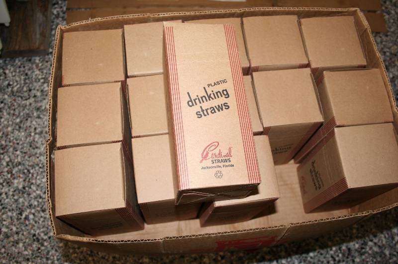 Lot of 1 12 cases of straws