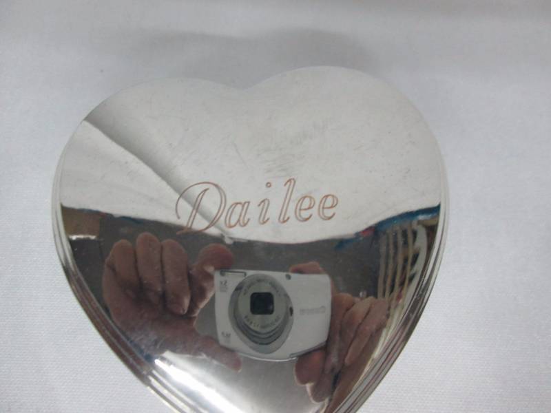 Personalized Silver-Plated Heart Box