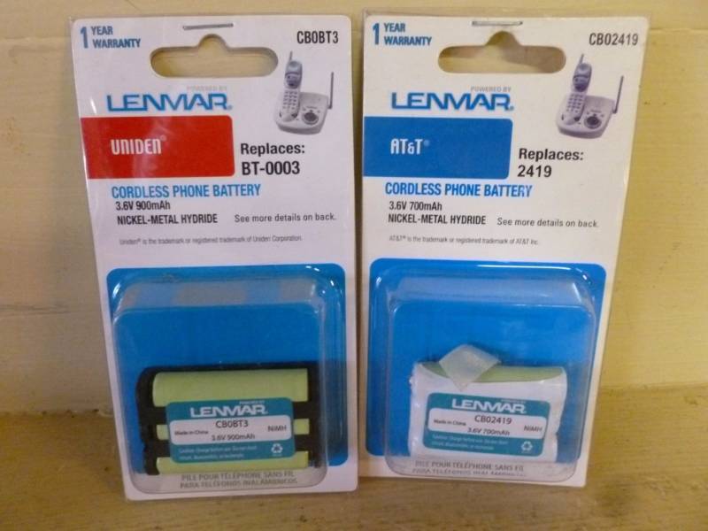 lot 40 image: New Cordless Phone Batteries