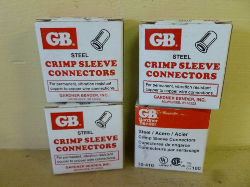 lot 497 image: New Steel Crimp Sleeve Connectors