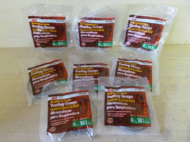 lot 560 image: New Clothes Dryer Venting Duct Clamps