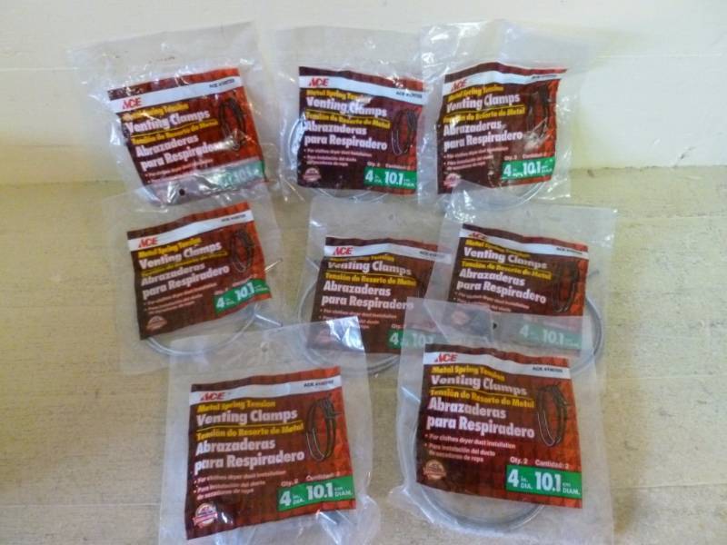 lot 565 image: New Clothes Dryer Venting Duct Clamps