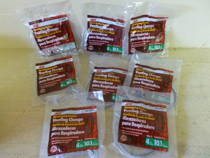 lot 571 image: New Clothes Dryer Venting Duct Clamps