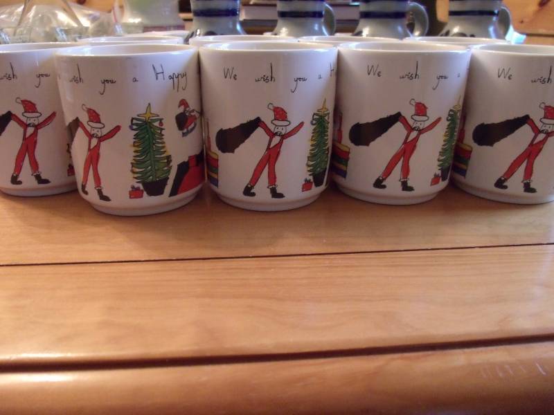 English China Christmas Cups