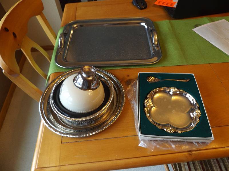 Oneida silver serving dishes