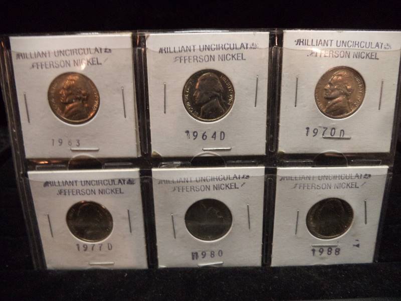 Lot - Brilliant Uncirculated Jefferson Nickels