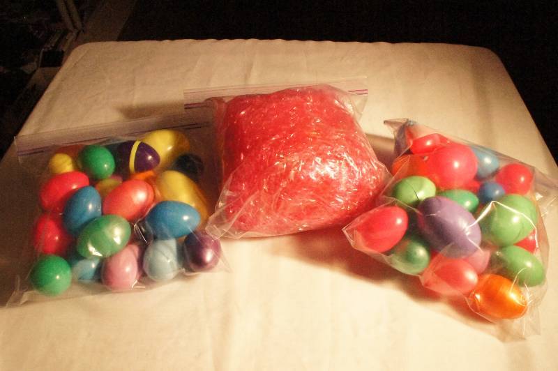 lot 481 image: Easter Lot - 2 Bags of Eggs and 1 Bag of Grass