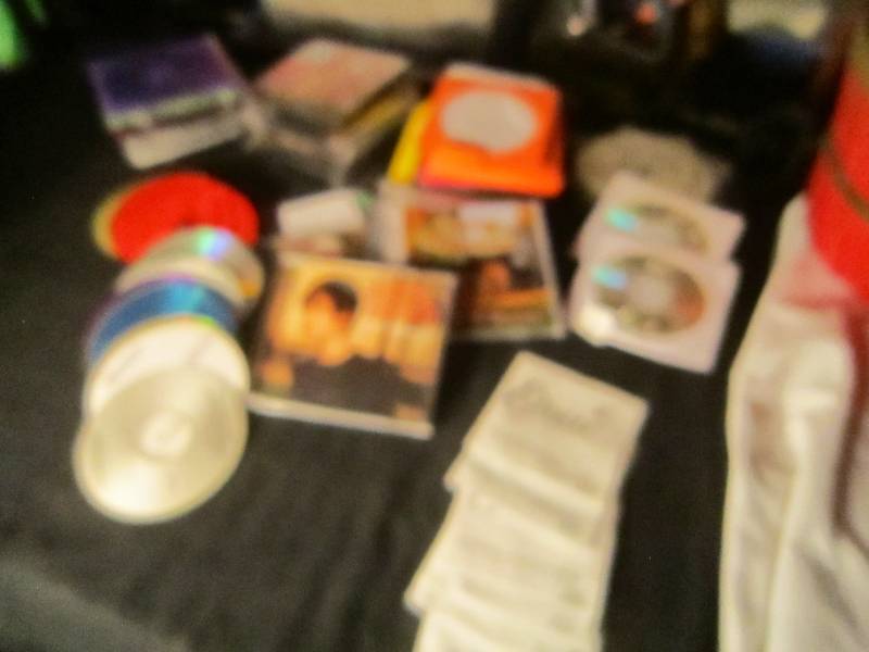 lot 625 image: Lot of Cds, Blank Jewel Case, Lot of Paper CD Covers, Strings, ETC