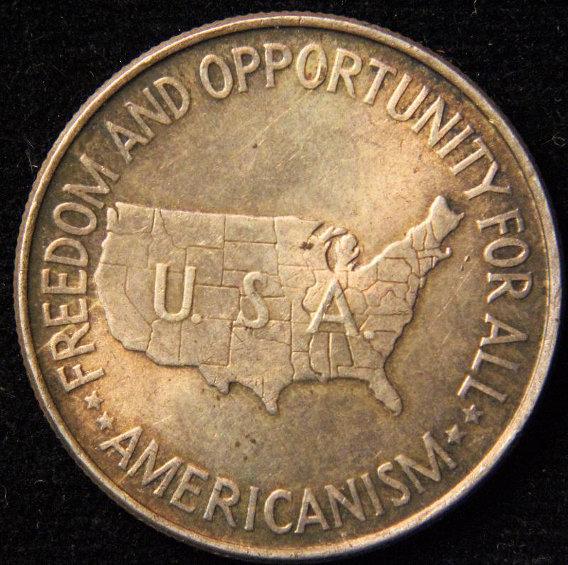 1952 WASHINGTON CARVER COMMEMORATIVE SILVER HALF DOLLAR NICELY TONED