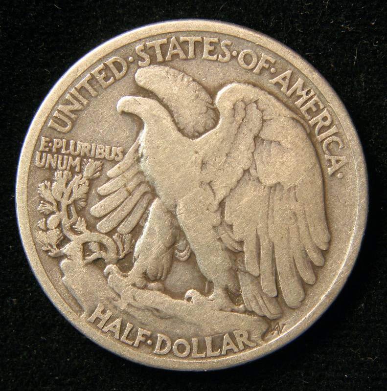 1938 WALKING LIBERTY SILVER HALF DOLLAR VG