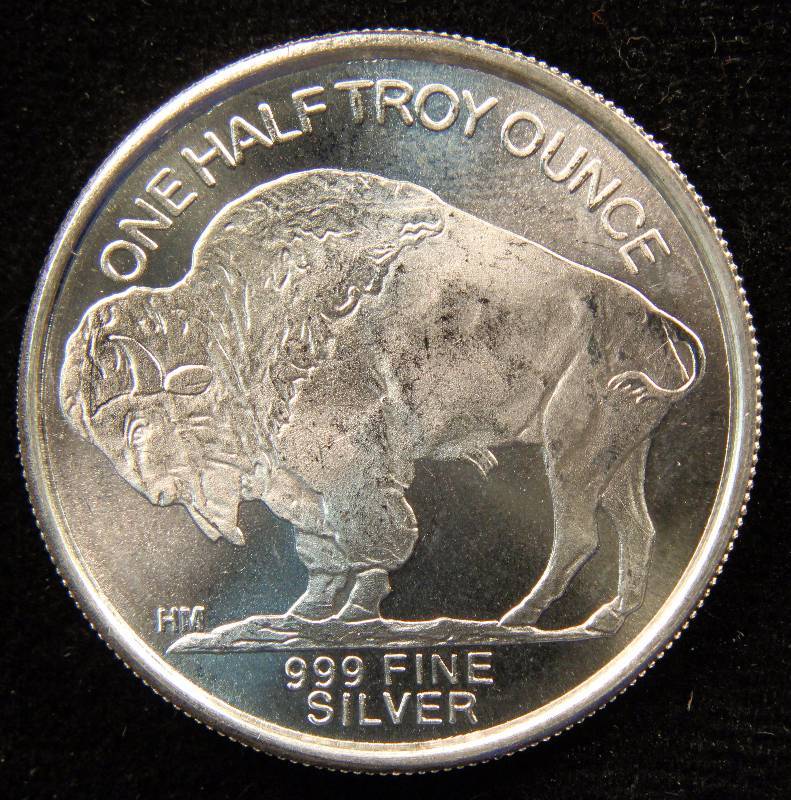 12 TROY OZ. .999 FINE SILVER INDIAN-BUFFALO ROUND