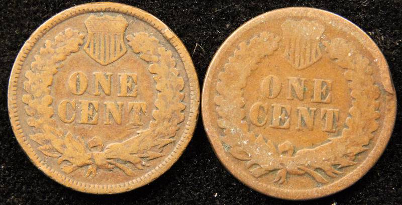 1875 & 1880 INDIAN HEAD CENTS