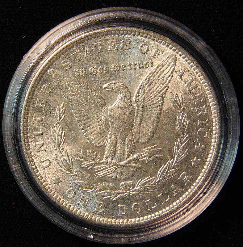 1890 MORGAN SILVER DOLLAR UNC IN AIRTITE HOLDER