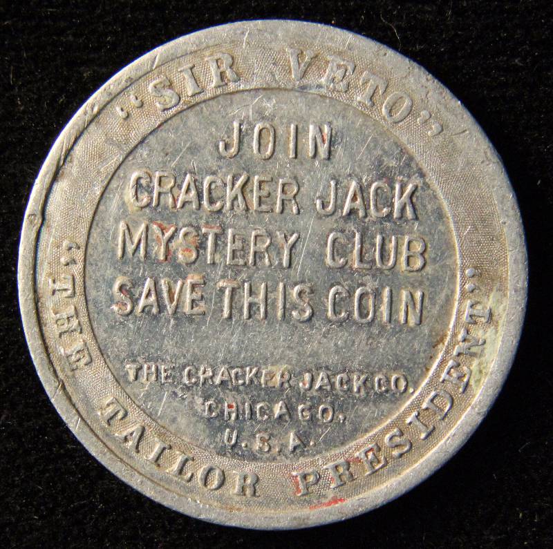 OLD CRACKERJACK PRESIDENTIAL TOKEN ANDREW JOHNSON 17TH PRESIDENT