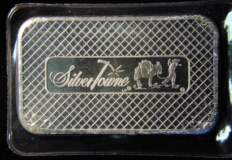 5 TROY Oz. .999 FINE SILVER BAR SILVERTOWNE PROSPECTOR DESIGN SEALED