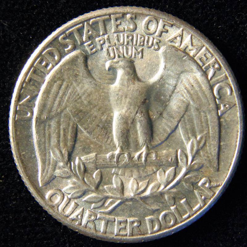 1958 WASHINGTON SILVER QUARTER AU