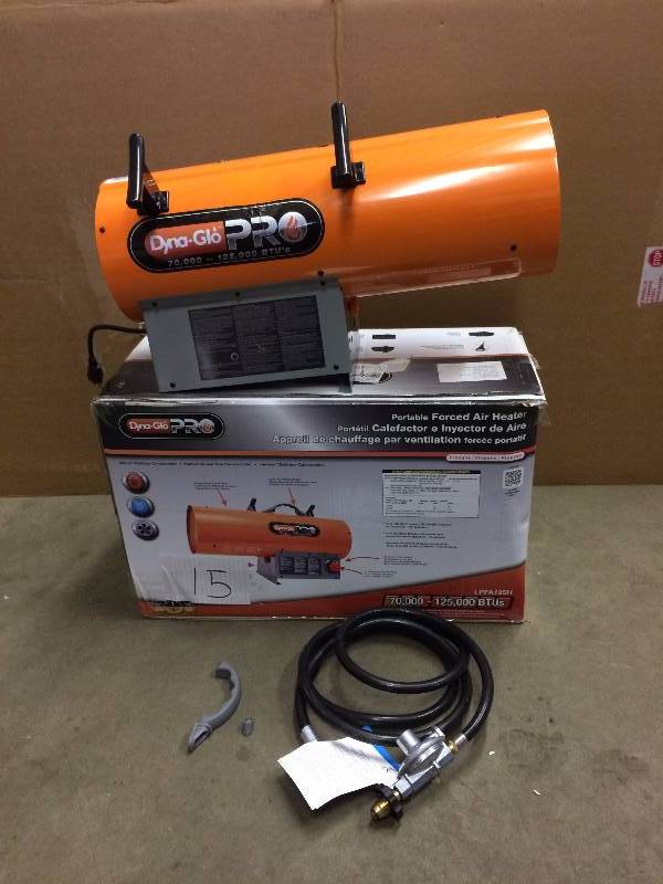 lot 15 image: Portable Forced Air Heater 70,000 - 125,000 BTUs