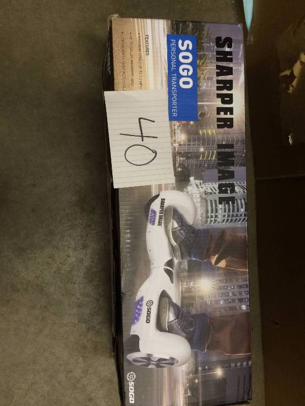 lot 40 image: Sharper Image SOGO Personal Trasmporter New