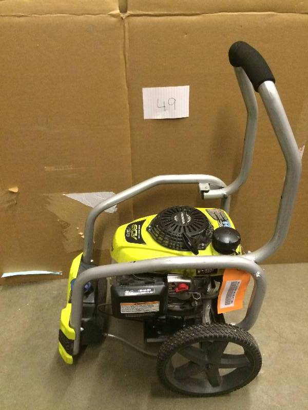 lot 49 image: Ryobi 3100-PSI 2.5-GPM Honda Gas Pressure Washer with Idle Down missing hose and gun used tested works