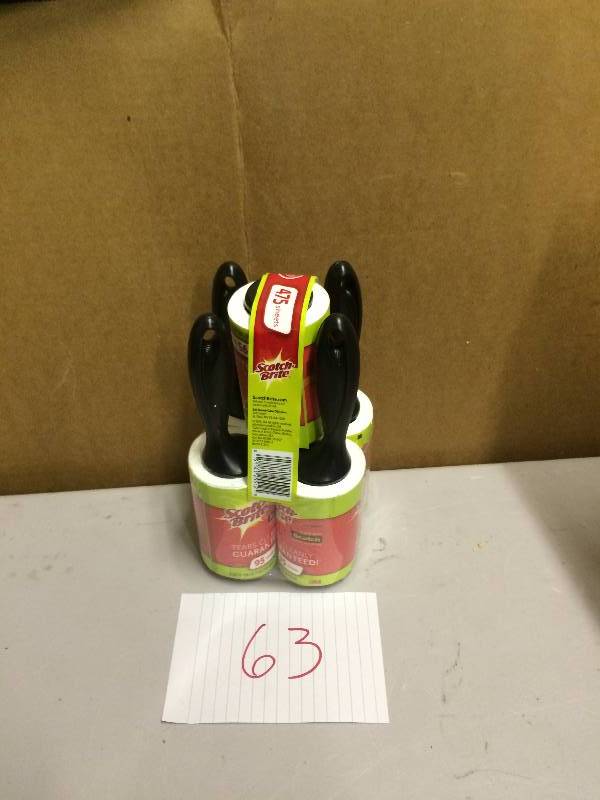 lot 63 image: Scoth Brite Lint Roller 4  pack