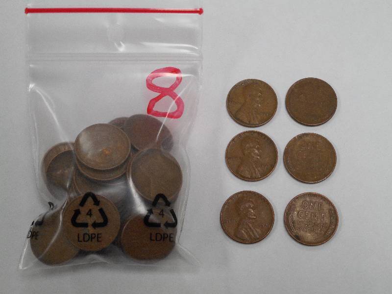 50 Wheat back Lincoln Cents...