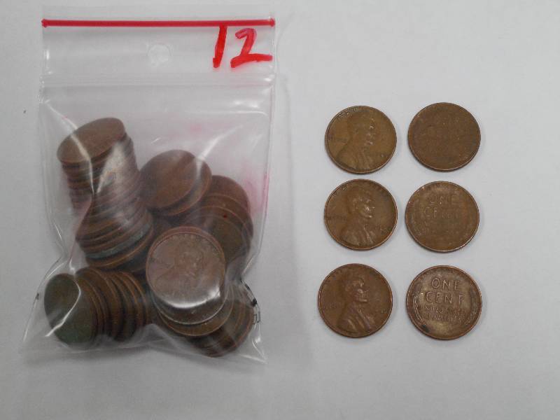 50 Wheat back Lincoln Cents ...