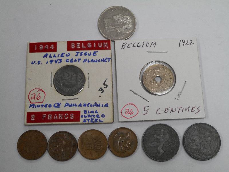 Misc. foreign Coins Belgium Includ...