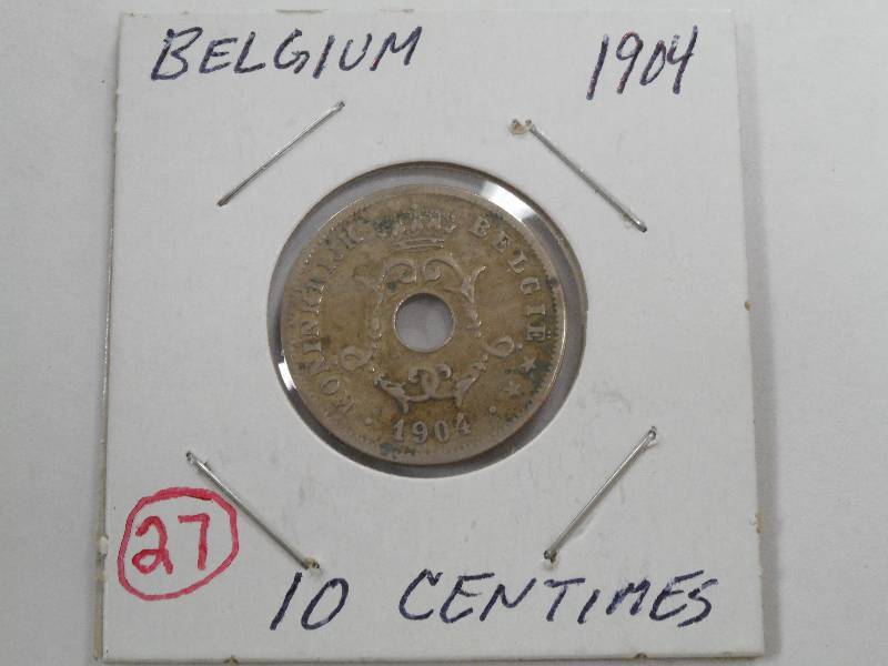 Foreign Coins Belgium 1904 10 Cent...