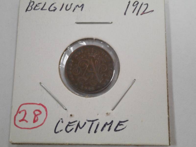 Foreign Coins Belgium 1912 1 Centi...