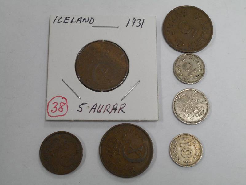Misc. foreign Coins Iceland includ...