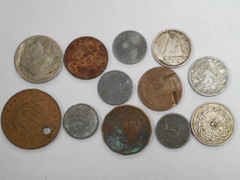 Misc. junk Coins Foreign and US in...