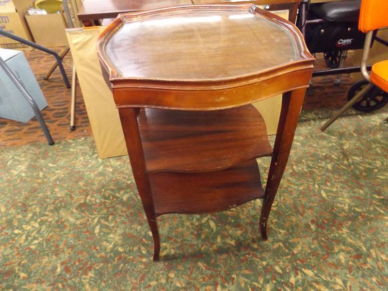 Wood Side Table - Unique Shape
