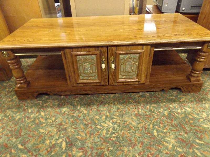 Coffee Table with Glass Accents