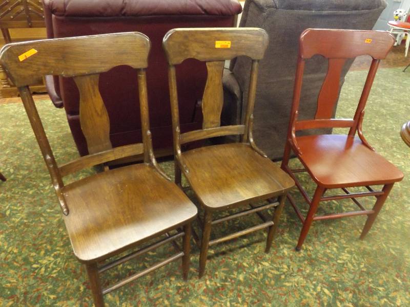 3 Wood Chairs