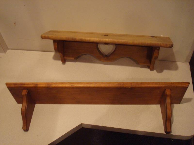 Pair Of Wood Wall Shelfs...