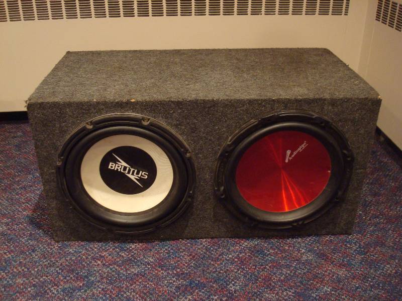 Car Sub Woofer Box, With Speakers, Untested...