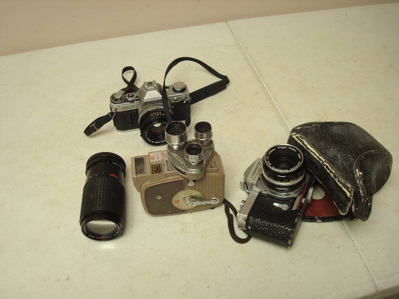 Lot Of Vintage Cameras,Untested, Nikkormat, C...