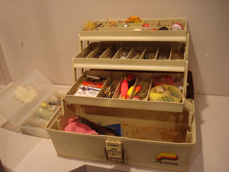 Fishing Lures In Tackle Box, Used, Some Wear...