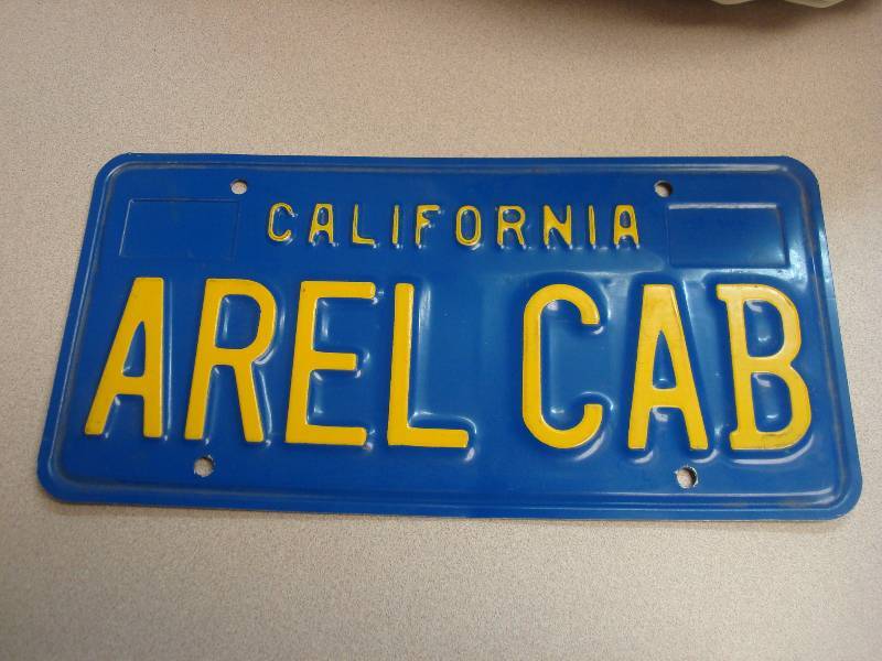 California License Plate...