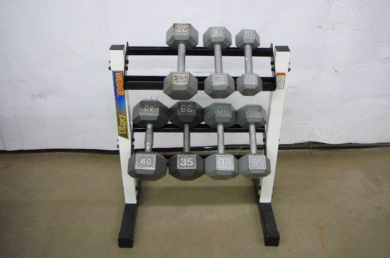 Weider adjustable dumbbell cheap rack