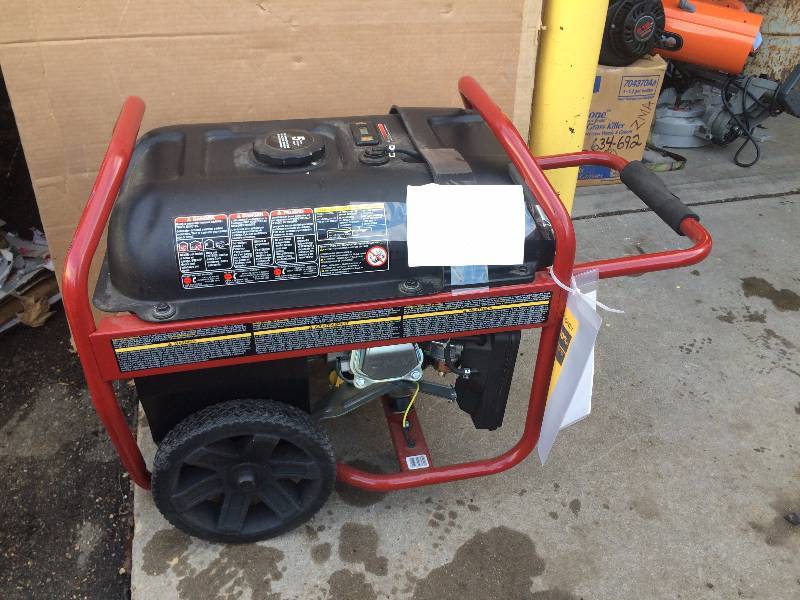 lot 6 image: Powermate PM0123250, 3250 Running Watts4050 Starting Watts, Gas Powered Portable Generator  tested works