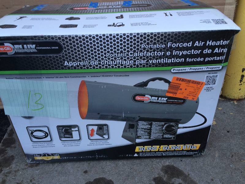 lot 13 image: Dyna-Glo RMC-FA60DGD 30,000 - 60,000 BTU Liquid Propane Forced Air Heater New